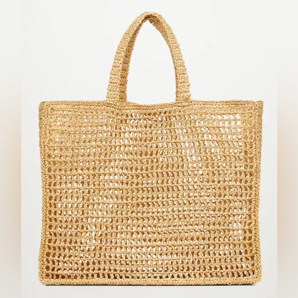 MANGO NWT Handmade Straw Large Tote Beach Bag - Picture 2 of 12